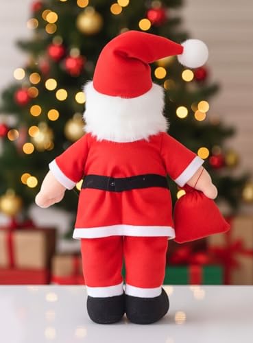 Image of Tickles Christmas Santa Claus Plush Soft Toy Soft Stuffed for Kids Room (Color: Red & White Size: 30 cm)