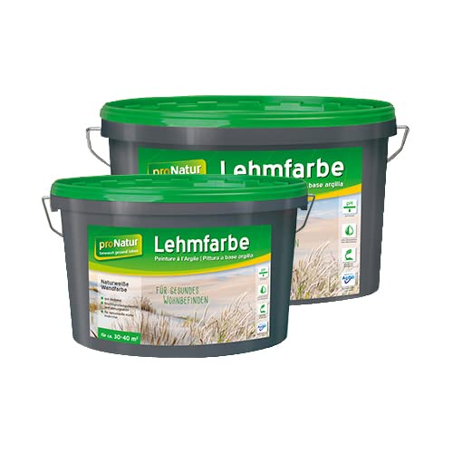pronatur Lehmfarbe Naturfarbe Wandfarbe weiß 10l