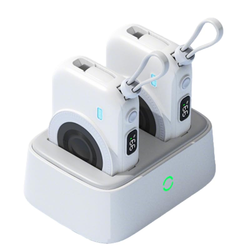 Magnetic Wireless Charging Station with 2X 3X 10000mAh Portable Power Banks 22 5W Super Fast Charging Built-in C