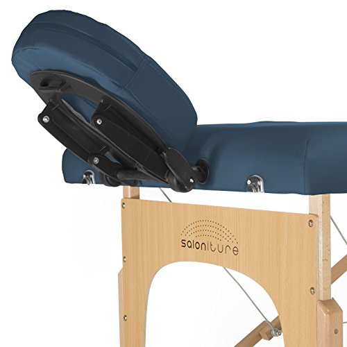 Saloniture Professional Portable Folding Massage Table With Carrying Case - Blue #TOP1