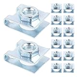 BUGUUYO 100 Stück M6 Schrauben mit Muttern und Kappen Kennzeichenbefestigung aus Metall Universell für Kfz Kennzeichenhalter Wetterfeste Kennzeichenclips zur Fahrzeugmontage