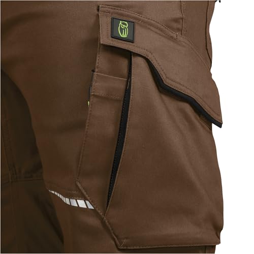 Leibwächter Flex-Line Arbeitshose haselnuss-schwarz Stretch – Bild 3