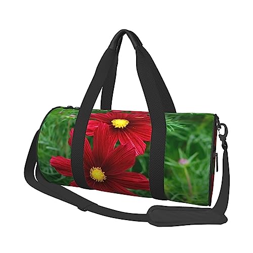Sac de voyage rond noir taille unique avec grand compartiment de gym et entraînement
