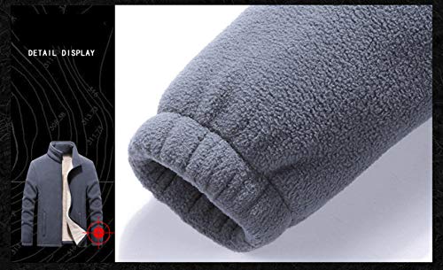 XYJD Thermische jas Dubbelzijdig Fleece Plus Fat Herenjas Vest Sport Jas - Afbeelding 5