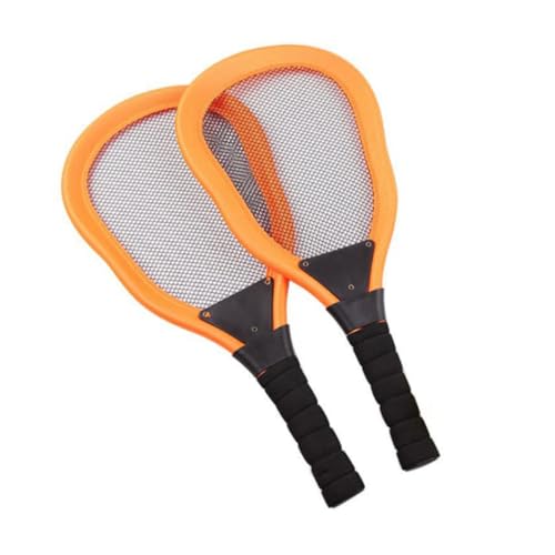Mikikit 5pcs Beach Racket Durable Cloth Art Tennis Badminton Rackets with Ocean Balls for Play for Boys Random Color