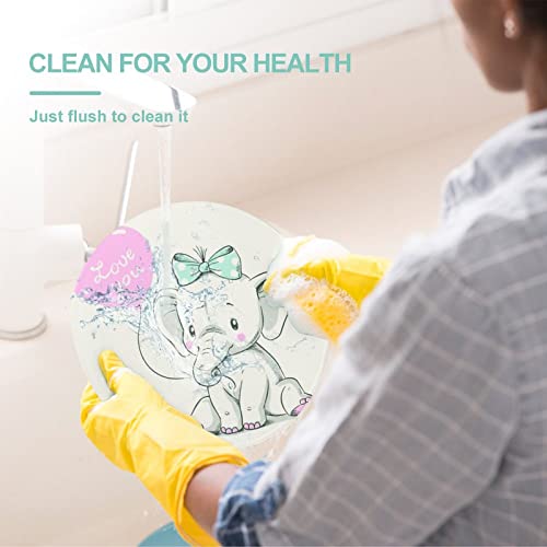 Planche à découper en verre trempé éléphant 20 cm antidérapante