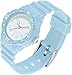 Uhr Damen Analog Quarz Armbanduhr 5ATM wasserdichte Damenuhr Plastik Lichtschluckend Beleuchtend Sportuhr für Frauen Uhren Mädchen Jungen Candy Farbe Bunt Kids Watch Blau