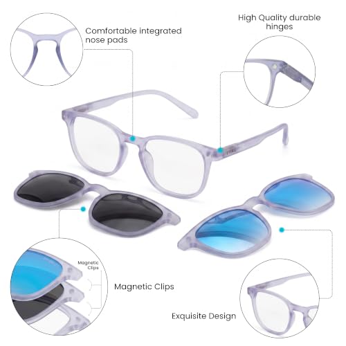 Image of 3-in-1 Magnetic Clip On Sunglasses for Men & Women