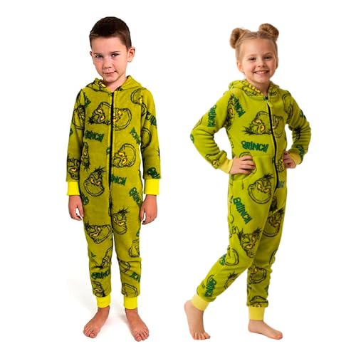 United Labels Der Grinch Jumpsuit für Kinder, Grün, 122/128, Fleece...