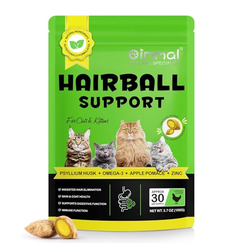 Cat-Hairball-Support-Crunchy-Creamy-ChewsOmega-3-Zinc-for-Healthy-Skin-Coat-Tasty-Chicken-FlavorSupports-Skin-Coat-Digestion30-Day-Supply Cat Hairball Support Crunchy & Creamy Chews,Omega 3 & Zinc for Healthy Skin & Coat, Tasty Chicken Flavor,Supports Skin & Coat, Digestion,30-Day Supply - Image 1