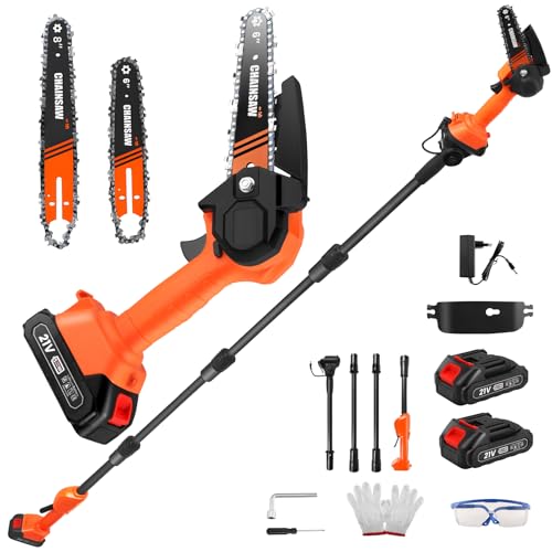 Aofesel 2 in 1 Akku Hochentaster & 6-8 Zoll Mini Kettensäge...