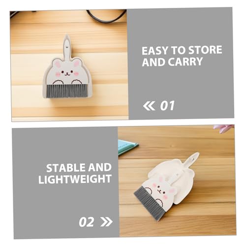 PEPLAYTAL 4 Sets Mini Besen Und Kehrschaufel Kleine Mini Kehrschaufel Miniatur Handbesen – Bild 4