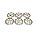 1.12 Inches Western Engraved Star Concho for Leather with 0.39 Inches Screw Back, Set of 6, Gold
