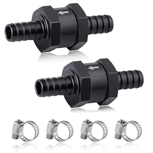 Yuentoen Kraftstoff Rückschlagventil 10mm mit Federklammer (2 Stück)