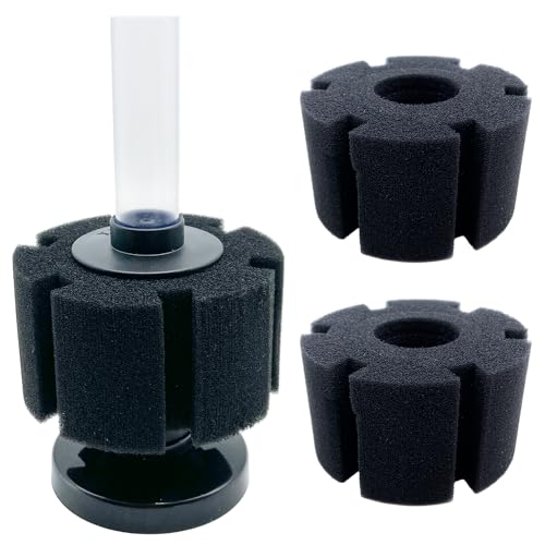 RedBeryl スポンジフィルター 高密度 フィルター 水槽 投げ込み式 ろ過装置 XY-2810 XY-2811 XY-2813 (XY2810, 本体1個 スポンジ2個)