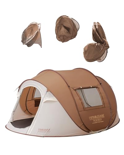 4 Person Instant Pop Up Tent, Automatic Waterproof Windproof...