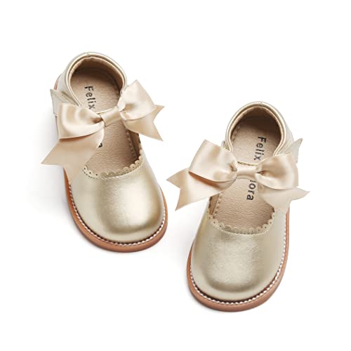 Image of Felix & Flora Toddler Little Girl Mary Jane Dress Shoes - Ballet Flats for Girl Party School Shoes