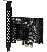 Diyeeni Carte SATA 8 Ports, Carte d'extension de contrôleur PCI-E vers SATA 3.0 avec Support Bas ...