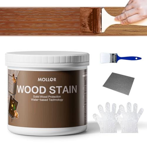 MOLLOR Wood Stain, 16 Oz Water Based Wood Stain and...