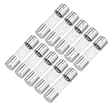 Partuto 10 Stück 10x38mm 0,39x1,50 Zoll 80A Universal AGU Glassicherung - Kfz-Sicherungsröhre zum Schutz der Stromversorgung - Metall Silberton