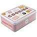 Nostalgic-Art Retro Vorratsdose Flach, 2,5 l, Wonder Cookies &ndash; Geschenk-Idee f&uuml;r Naschkatzen, Keksdose mit Deckel, Vintage Design, Kaffee-Deko