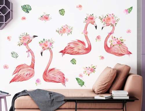 Vinilos Decorativos 3D Flamingo Rosa 2 Láminas 30x90 cm miniatura 4