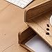 DDYURI Wood Stackable Paper Trays for Office Supplies and Accessories - Desk Organizer Tray for Letter Document Magazine -Wooden Desktop File Folder Holder Shelf 2 Set Light(2CTP-LT)