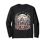 halloween k-pop scheletri ragazze grafica maglia a manica
