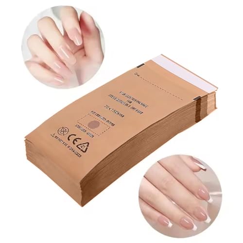 50 Stück Sterilisationsbeutel,Einweg Sterilisationsbeutel,75 x 150 mm Selbstversiegelnde Sterilisationsbeutel,Sterilisation Tasche,Für Kosmetika und Nagelwerkzeuge