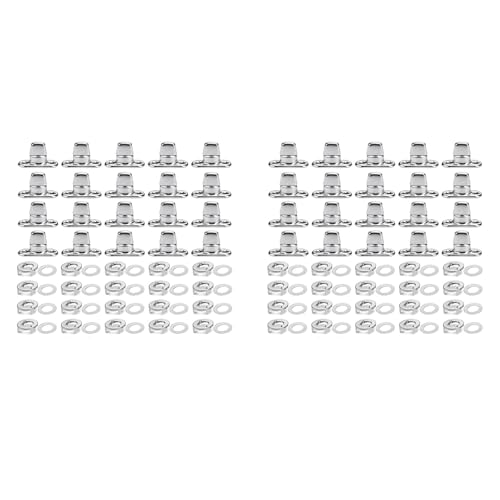 Dytabepl Lot de 40 fermoirs rotatifs de qualité marine avec bouton rotatif, œillet et boulon, fermoirs Twist Lock pour boutons rotatifs pour toile, fermeture de bâche, bricolage et accessoires de