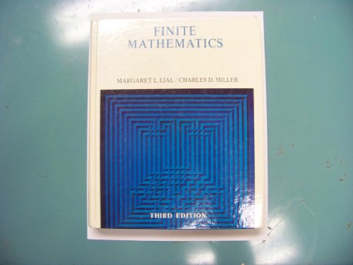 Finite Mathematics 0673180239 Book Cover