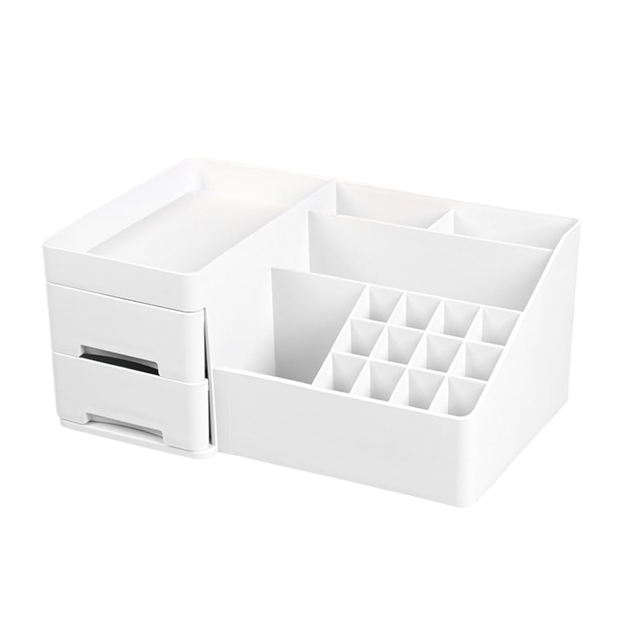 GFJHdfhE Cosmetic Storage Box Lipsticks Cosmetic Storage Box Plastic Drawer Lipstick Jewelry Skin Skincare(White)
