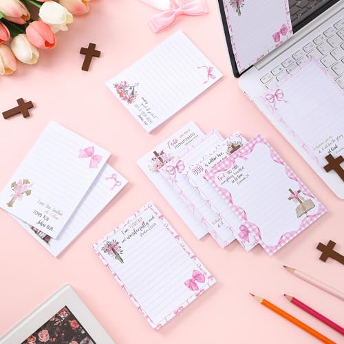 Citations religieuses sur bloc-note floral rose à offrir - 4