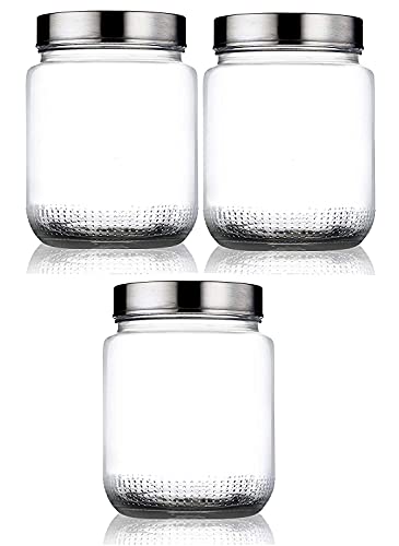 Image of Golden Bird International Airtight seal Glass Barrel Jar 2300 ML Classic Canister for Food and Household Storage jar set (3)