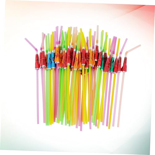 Pitillos desechables con diseño de sombrilla 50 piezas miniatura 2