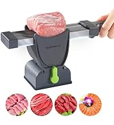 Meat Slicer, Cleaver Kitchen Knife Thickness Adjustable17 IN 1 Stainless Steel, Manual Fresh Meat...