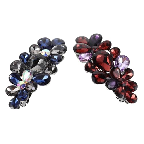 Clips de pelo con cristales brillantes PRETYZOOM para moños y peinados de boda