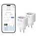 Produktbild Meross Intelligente Steckdose (Typ E), 2 Stück WiFi Mini kompatibel mit Alexa, Google Home und SmartThings, 16 A Steckdose mit Messung des Energieverbrauchs für Solarpanel Photovoltaik