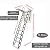 TECHTONGDA Attic Ladder Attic Extension Loft Attic Ceiling Folding Stairs Retractable Attic Folding Ladder with 28 x 39 Inch Opening Size and 10.5 feet Height for Ceiling