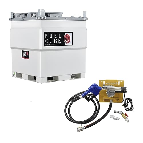 Western Global Fuel Transfer Tank FCP250: FuelCube Stationary, Double Walled 252 US Gallon Diesel Storage Tank with 115V, 12gpm Pump Kit and Level Gauge