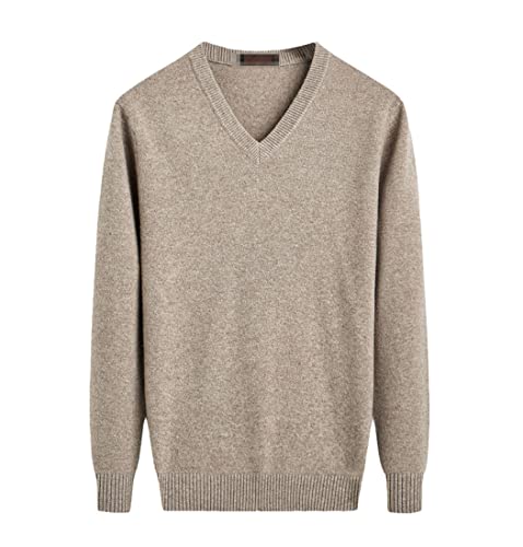 Pull en cachemire épais homme col en V tricot chaud hiver taille S