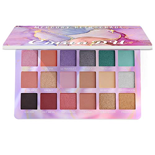 Coosa 18 Colors Matte and Shimmer Eyeshadow High Pigment Long Lasting Waterproof Metallic Eye Shadow Professional Blendable Glitter Powder Nude Smoky Eyeshadow Cosmetics (A)