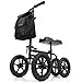 Vive Knee Walker - Steerable Scooter For Broken Leg, Foot, Ankle Injuries - Kneeling Quad Roller Cart - Orthopedic Seat Pad For Adult and Elderly Medical Mobility - 4 Wheel Caddy Crutch - Bag Included
