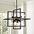 Black Chandelier, 8-Light Farmhouse Chandelier for Dining Room Lighting Fixtures, Geometric Industrial Hanging Pendant Lighting for Bedroom, Foyer, Kitchen, Living Room, Entryway