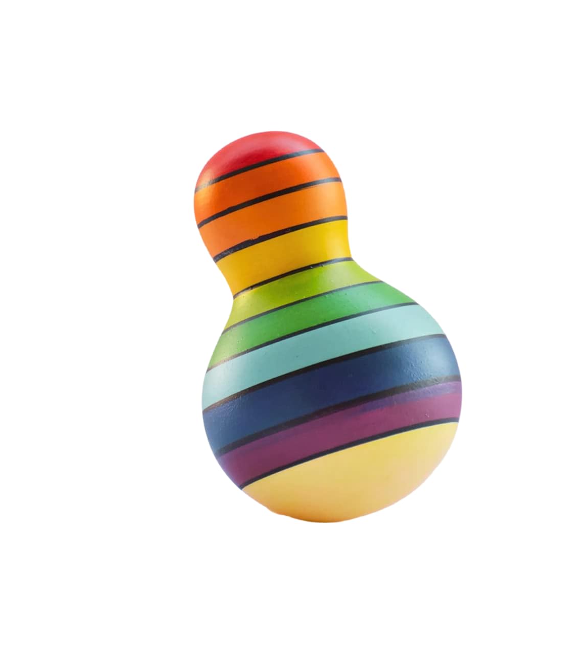 Channapatna Toys Wooden Colourful Rainbow Roly Poly Toy for Baby, Toddlers, Kids(1 Year+) Wobbling Tumbler Toy- Develops Curiosity & Motor Skills (B0D234R7M8) Amazon Price History, Amazon Price Tracker