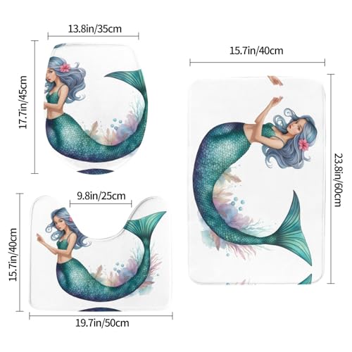 Tapis de salle de bain queue de sirène pour sublimer la coiffeuse et les WC - 3