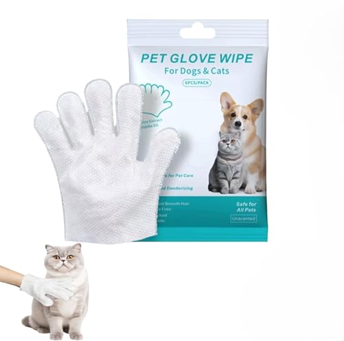 Guantes Desechables para Champú de Perro - Toallitas de Baño para Mascotas, Suaves y Refrescantes, Aptas para Patas y Pechos