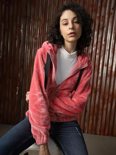 Image of High Star Women Solid Polyster Oversized Fit Long Sleeve Jackets
