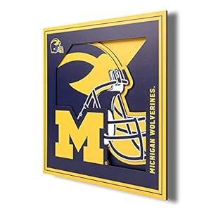 YouTheFan NCAA Michigan Wolverines 3D Logo Series Wall Art – 12×12, Team Colors