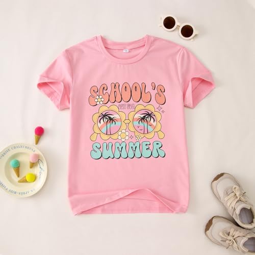 Image of CM C&M WODRO School's Out for Summer Shirt Girl Last Day of School T-Shirt Kids Cute Summer Vacation Short Sleeve Tees Top